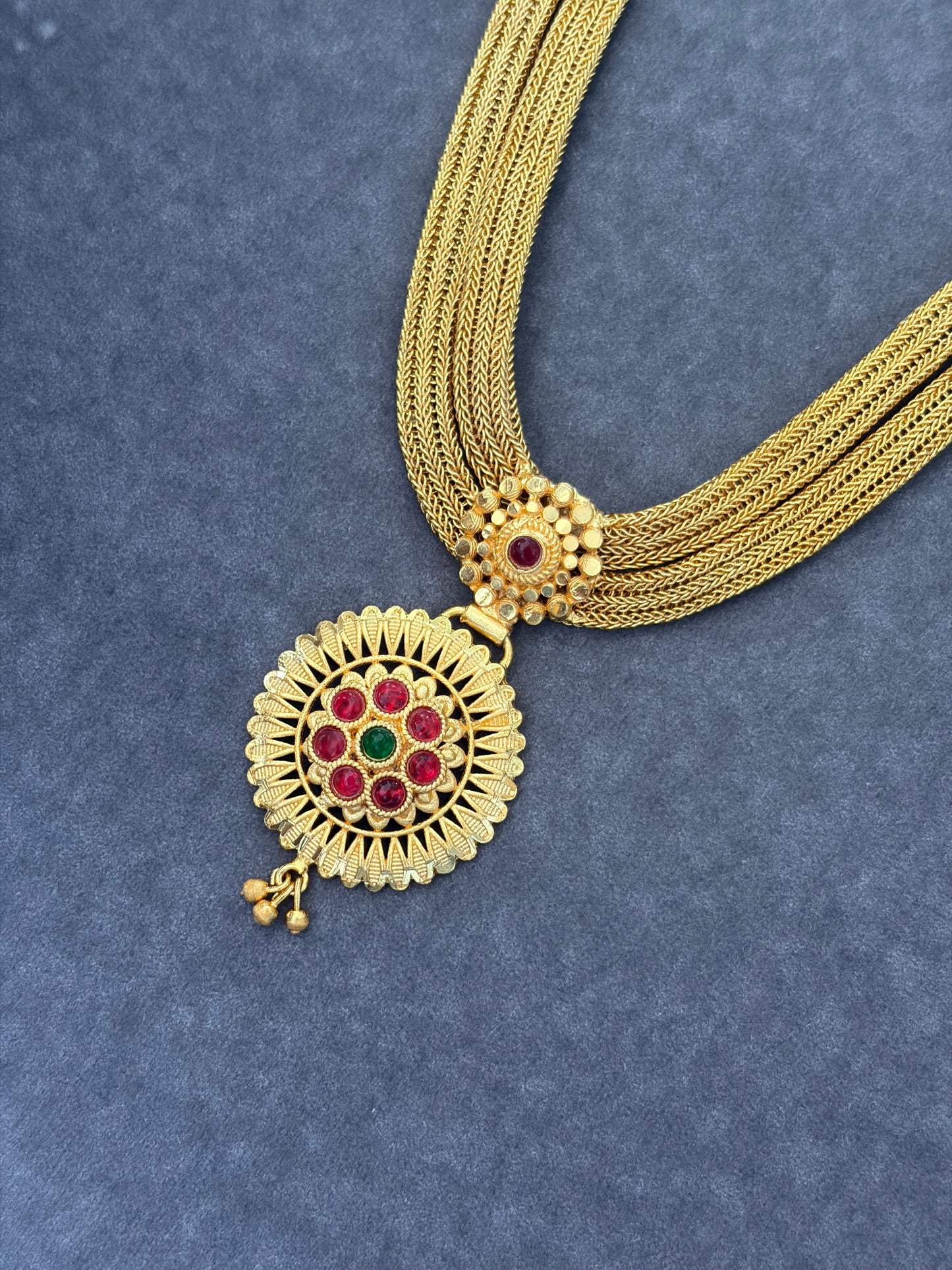 Rajwada Ruby Cascade Necklace