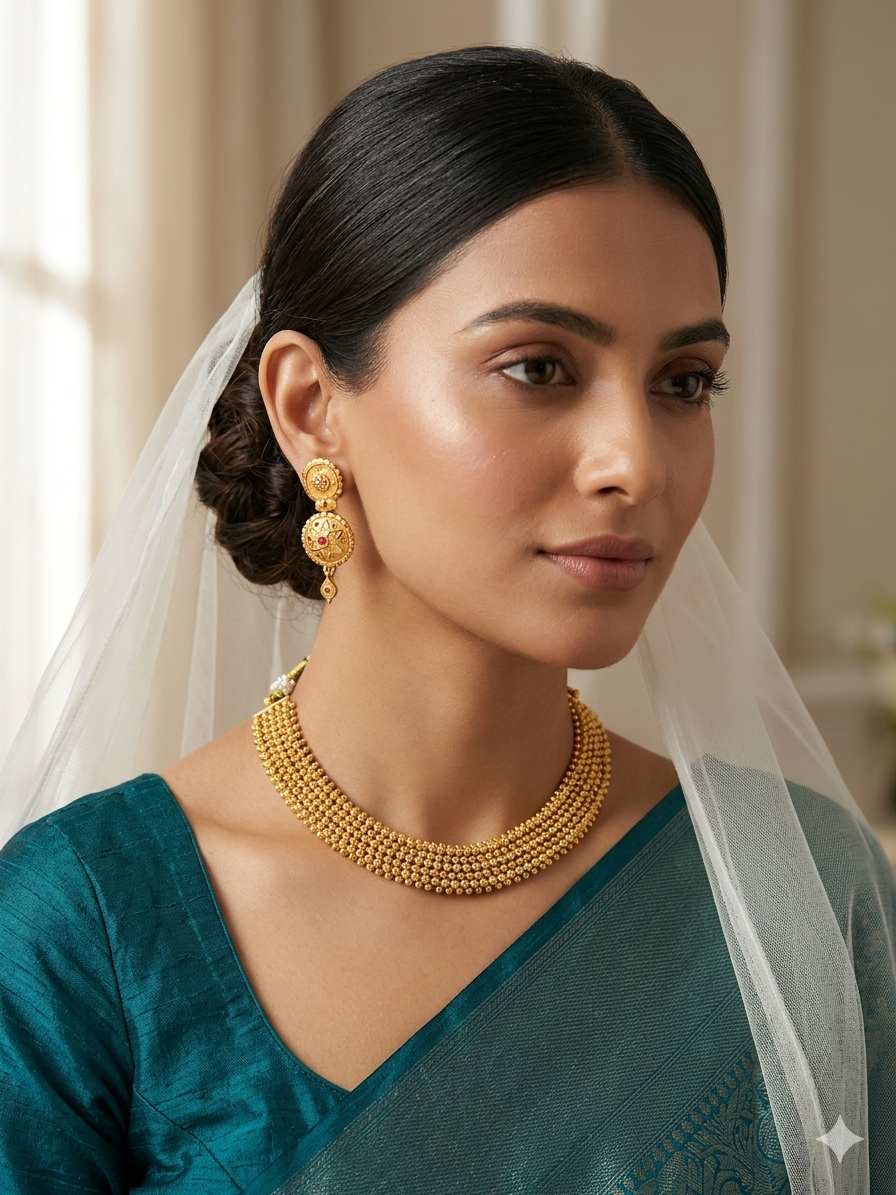 Gold Plated Short Necklace