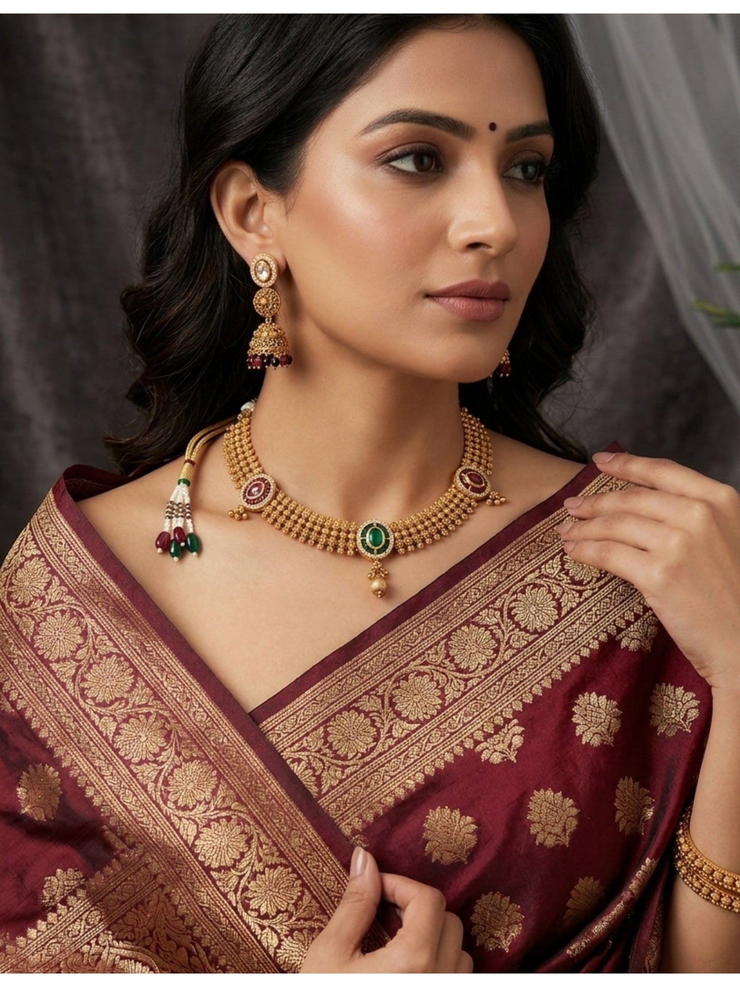 Royal Kundan Bloom Choker Set