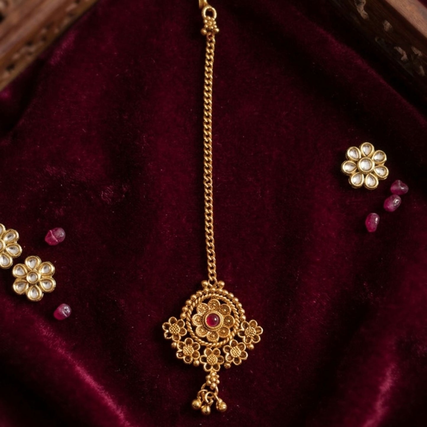 Antique Rajwadi Ghungru Tika