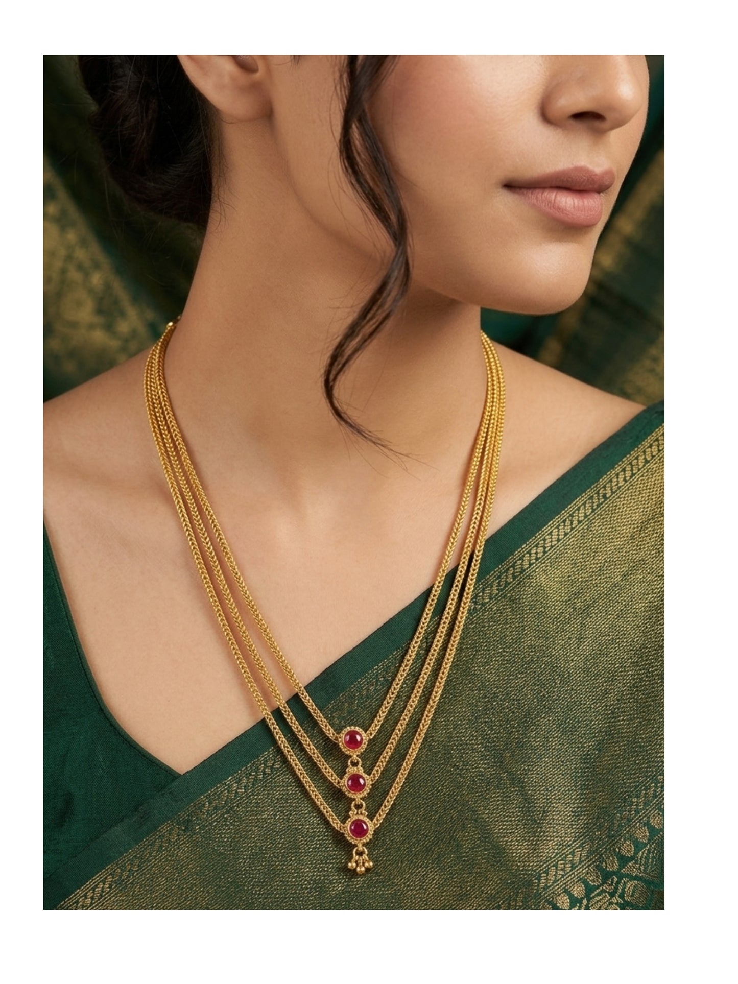 Tri-layer Gold Plated Necklace