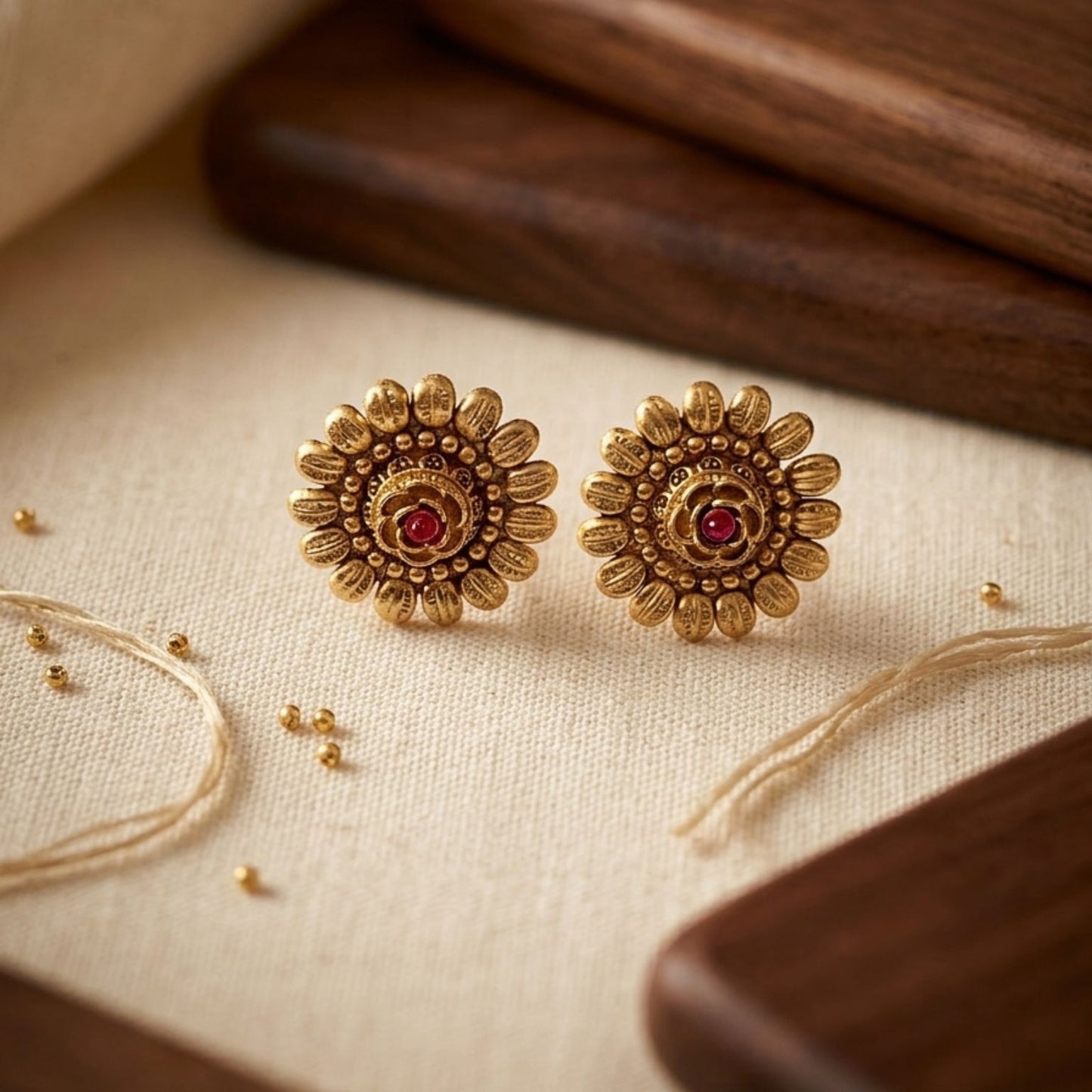 Stunning cute antique gold stud