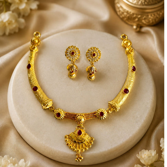 Astha Gold Plated Necklace