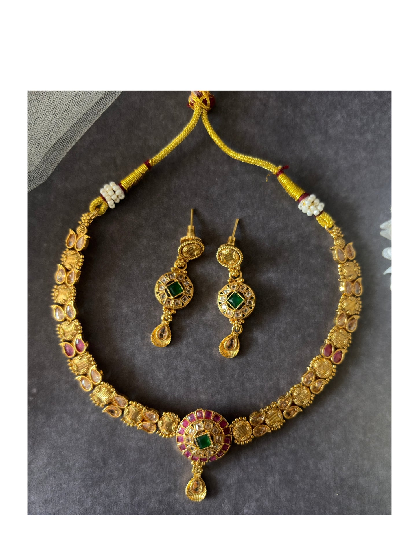 Meher Kundan Statement Set
