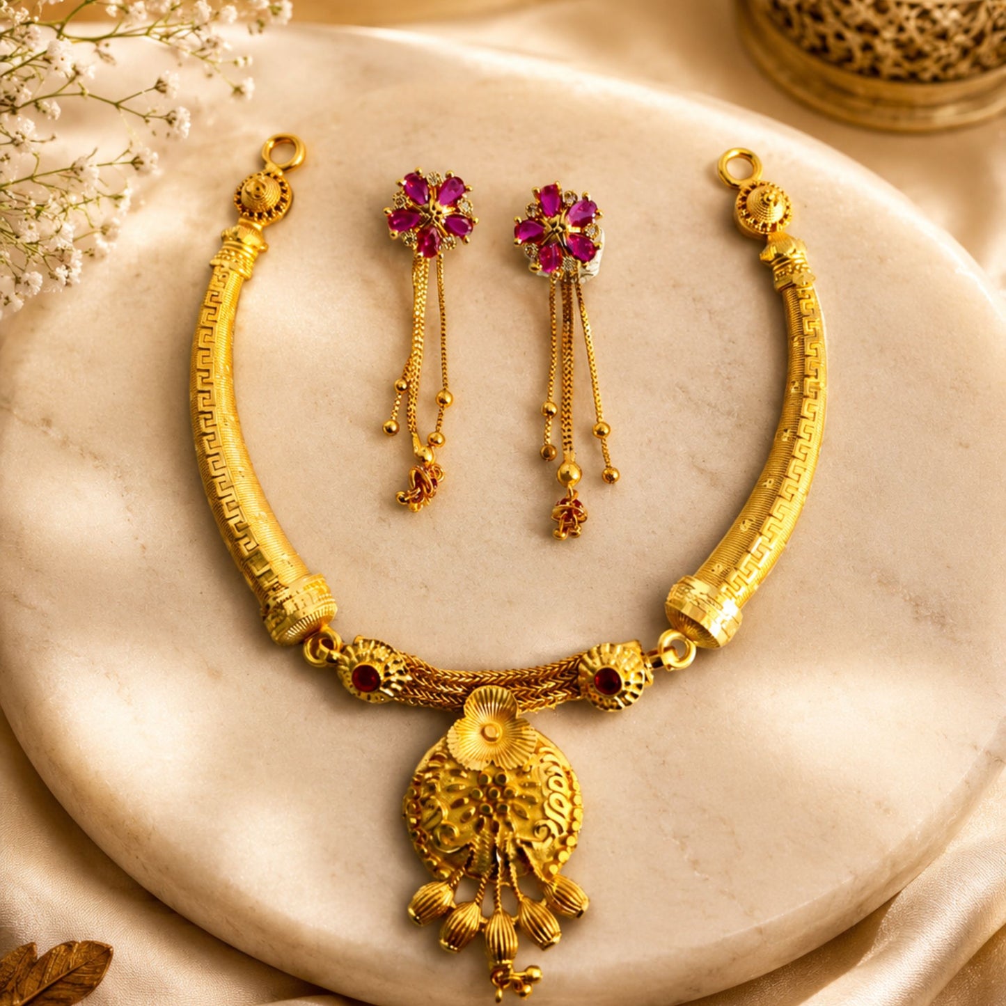 Astha Gold Plated Necklace