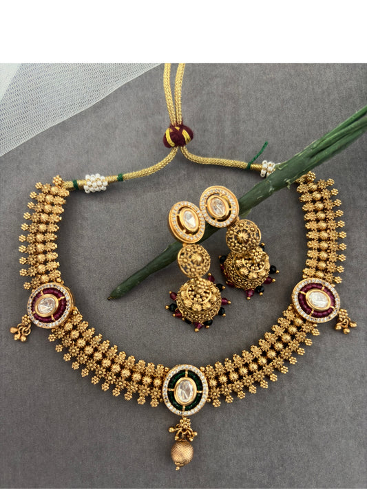 Royal Kundan Bloom Choker Set