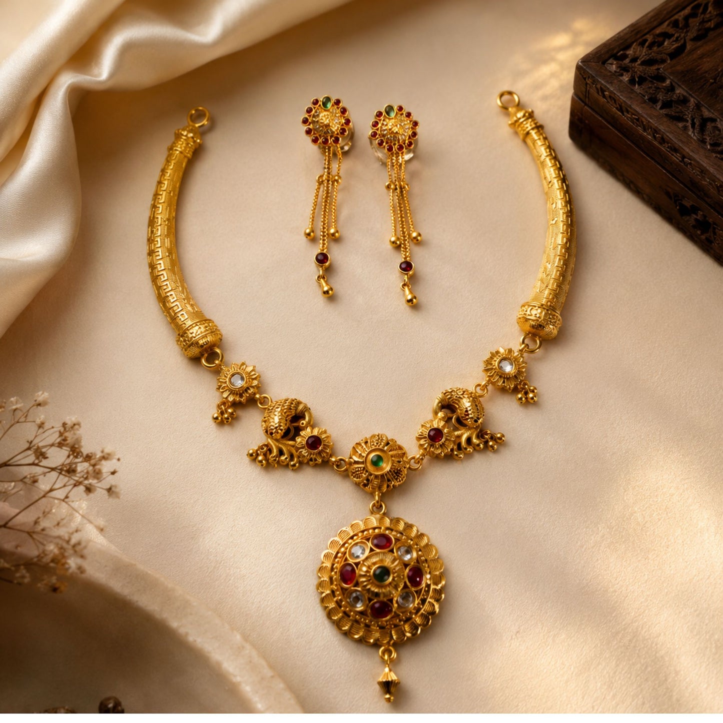 Astha Gold Plated Necklace