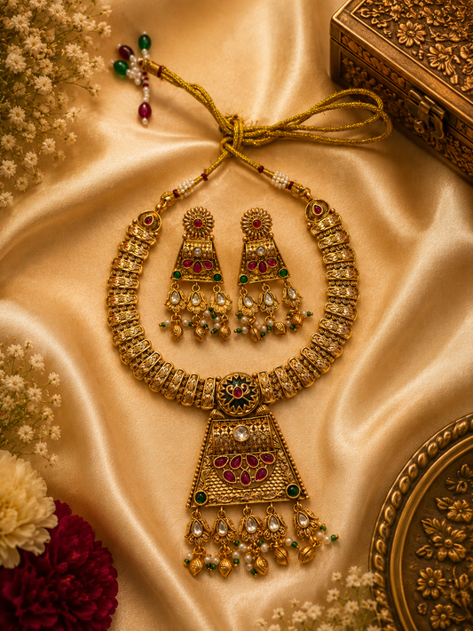 Antique Rajwada Necklace set