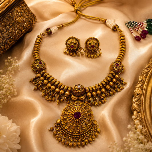 Antique Rajwada Necklace set