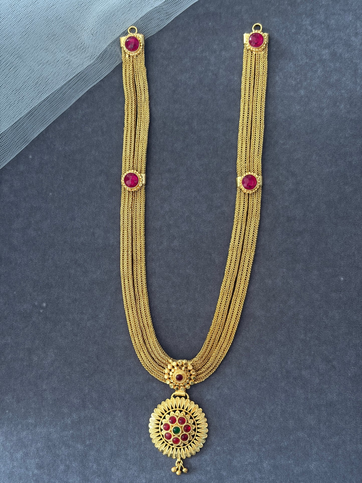 Rajwada Ruby Cascade Necklace