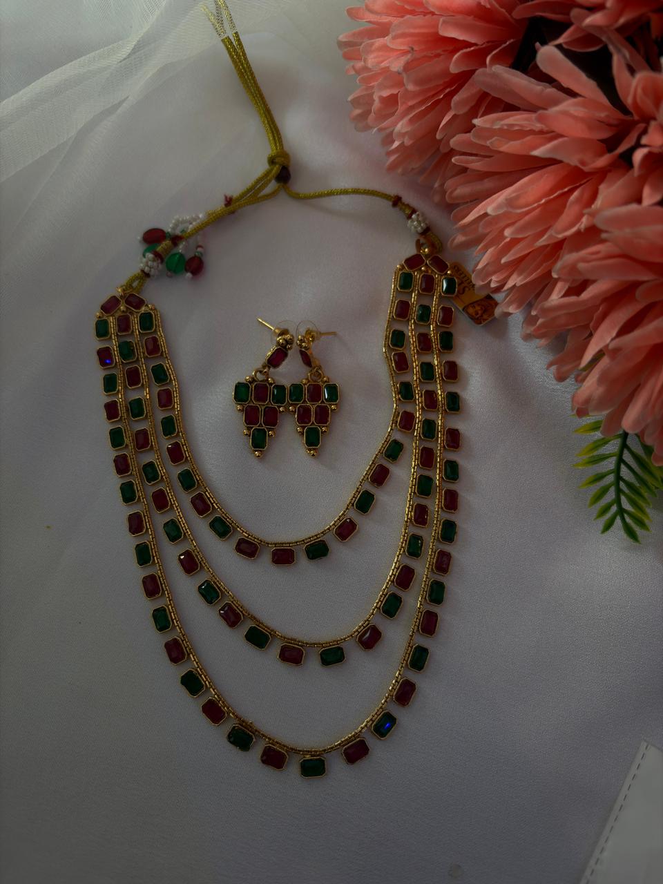 Rajkumari Multicoloured Layered Necklace