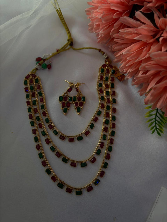 Rajkumari Multicoloured Layered Necklace